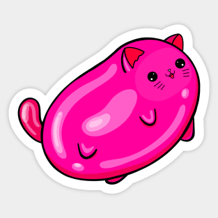 Jelly Bean Kitty (Magenta) Sticker